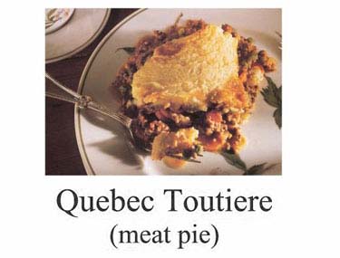 Quebec tourtiere meat pie